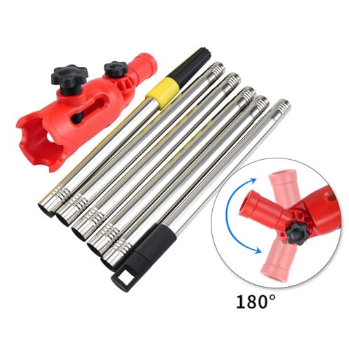 Adaptador de pincel con barra de extension para pintar techos altos sin escaleras 8