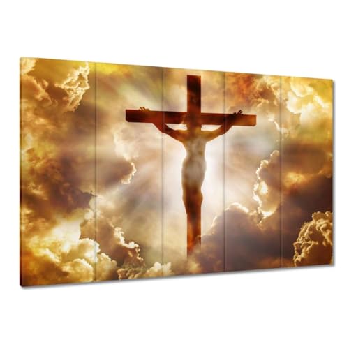 La crucifixion de Jésus toile murale 100x70 cm idéale pour créer un coin de méditation calme