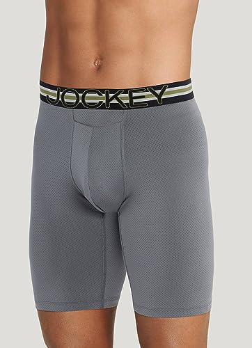 Jockey Sport Men's Underwear Stability Pouch Microfiber 11" Quad Short3