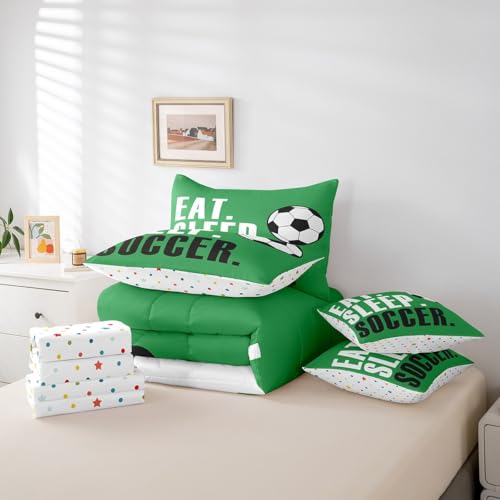 Image of Feelyou Football Comforter Set Queen Size 7 Piece for Boys Girls Women Men
