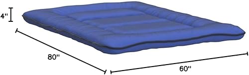 Miniatura 136 de Colchón futón japonés de piso gris constelación, de piso tatami, portátil, para acampar, para niños, sofá cama plegable enrollable con protector de