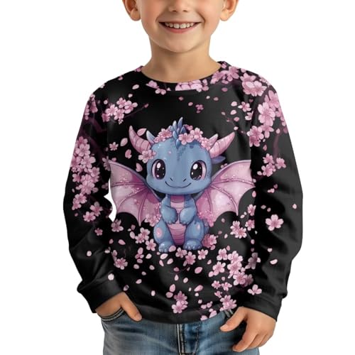 Uourmeti Teens Girls Tee Shirts Size 3-16 Kids Long Sleeve Tshirts Fall Outfits Boys' Running Clothing4