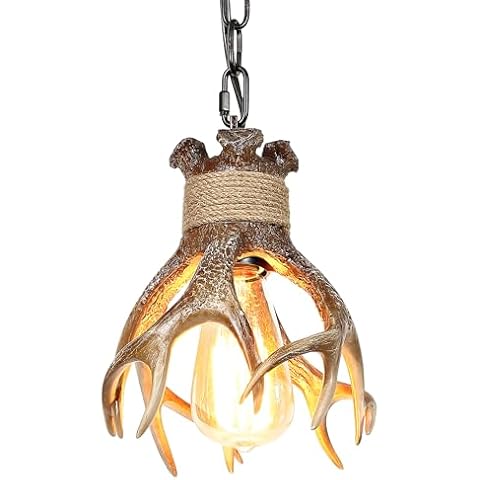 NEARLED Rustic Antler Pendant Light Cover
