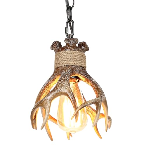 NEARLED Rustic Deer Antler Light Fixtures, Small...