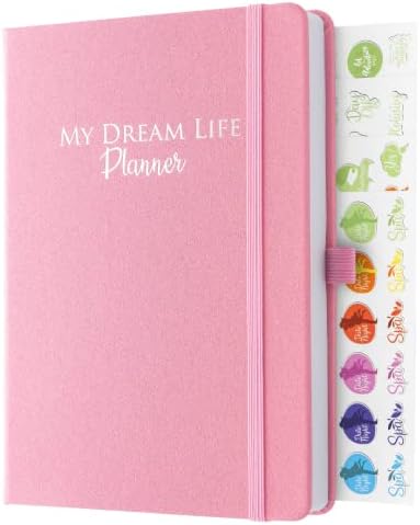 Daily, Weekly & Monthly Life Planner to Help You Achieve Your Goals and Increase your Productivity, A5 Hardcover Undated 6 months Diary with Stickers & Gift Box