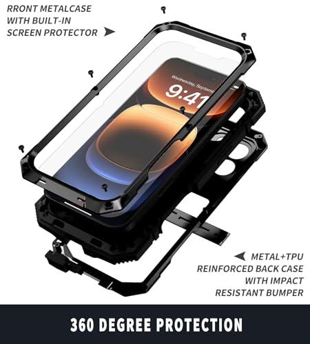 Coque métal iPhone 16 Pro de qualité militaire blindée et durable - 2