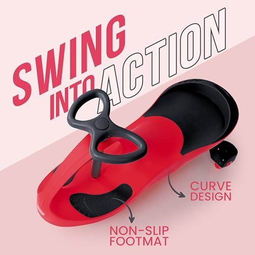 Image of LuvLap Sunshine Swing Car for Kids, Comfortable Seats & Durable, Smooth Wheels, Baby Car, Magic Toy, Push Ride On, 3+ Years, Birthday Gift for Baby Boys & Girls, Red & Black