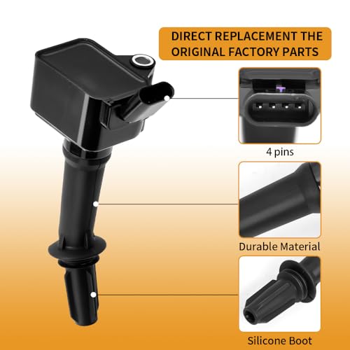 Image of 4 PCS UF802 Ignition Coil Pack with Iridium Spark Plug Compatible with 2016-2022 Chevrolet Buick Chevy Equinox Malibu Cruze Volt GMC Terrain Buick Encore 1.5L 1.4L L4 GN10797 C-939 12635672
