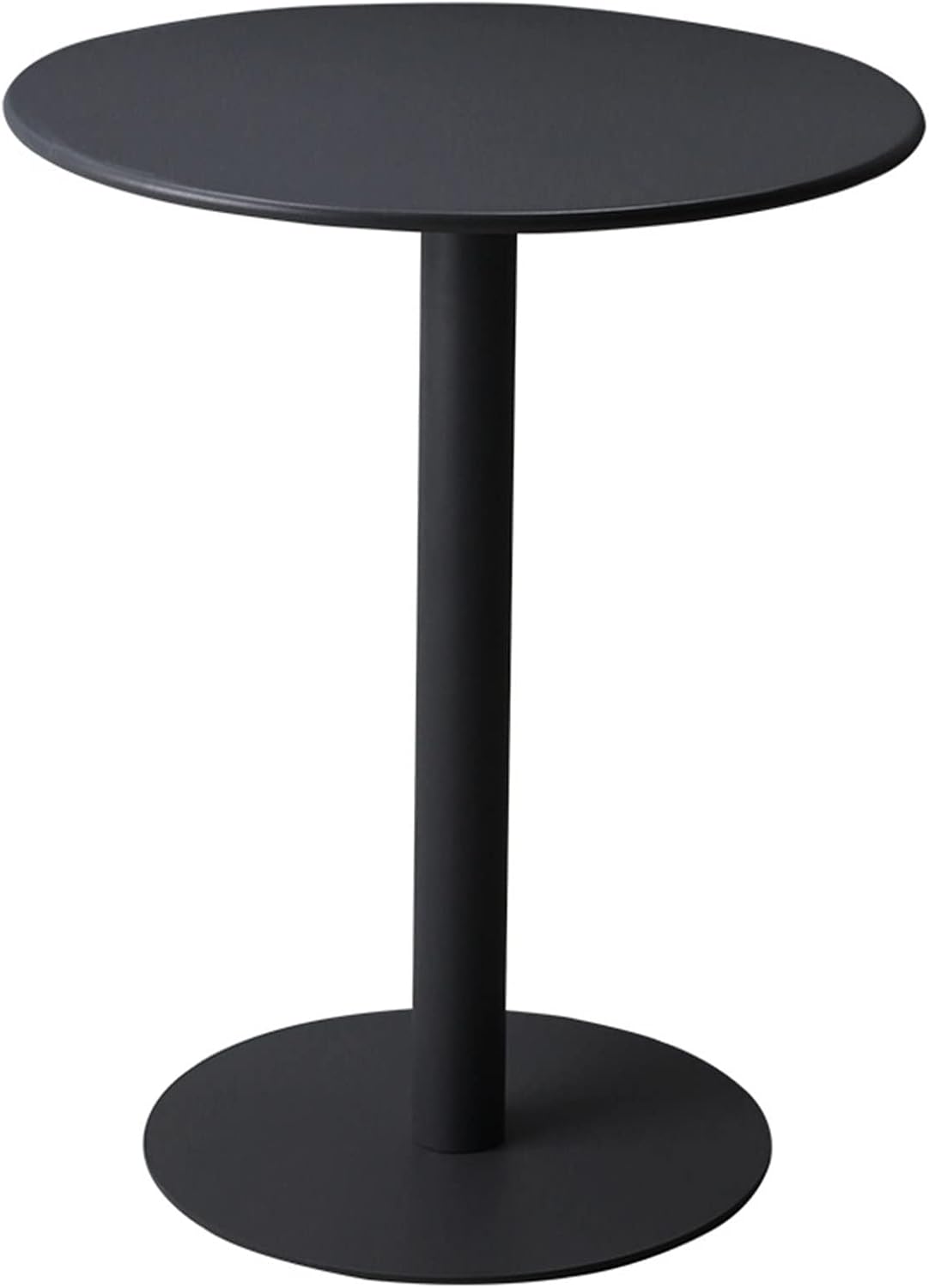 Round Bar and Pub Table, Iron Top Modern Style Standing Circular Cocktail Table Suitable for Living Room, Restaurant Bistro Table (Color : Matte Black, Size : Dia 48cm(18.8"))