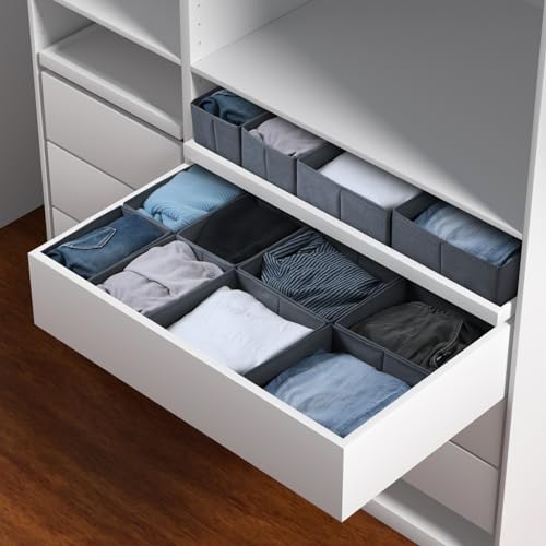 ORLISA Organizador de cajones apto para armario I kea 100 x 58 cm, lavable, plegable, de tela, para ropa, ropa de bebé, juego de 8 unidades