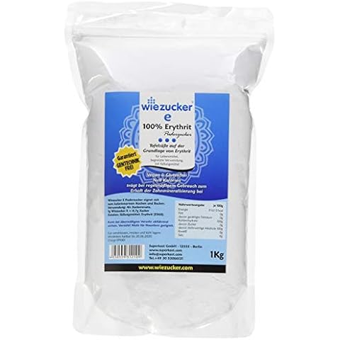 Wiezucker Erythrit Puderzucker, kalorienfreier Puderzuckerersatz, 1er Pack (1 x 1 kg) Erypul1 Cover