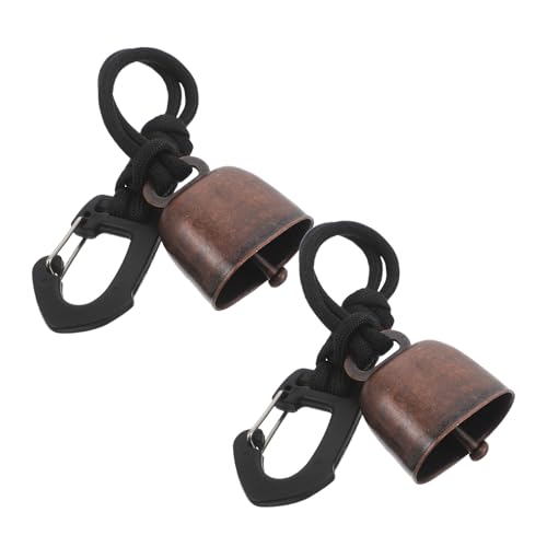 SUPVOX 2pezzi Campanello Da Mucca Per Lavoretti Campanello Da Collare Per Gatti e Animali Domestici Metallico Vintage Con Cinturino Accessorio Per Escursioni e Addestramento