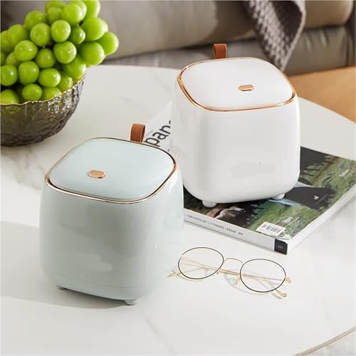 Papelera de escritorio pequeña para ocultar desperdicios de mesa y olores 5