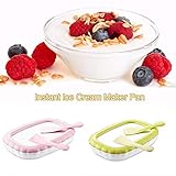 Materiales de calidad alimentaria: la olla de la máquina de yogurt frito está hecha de materiales de calidad alimentaria, que es fácil de usar, segura y no tóxica. El helado producido también se puede consumir de forma segura y sin preocuparse por el impacto en la salud.