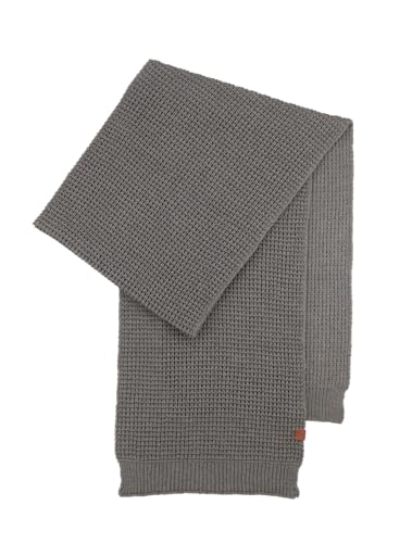 Écharpe gaufrée épaisse gris chiné taille unique pour homme et femme protection hiver