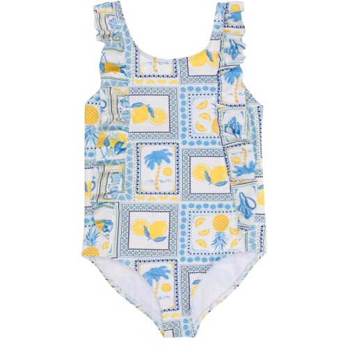 Image of SwimZip Girls' Ruffle One-Piece Swimsuit with UPF 50+ Sun Protection