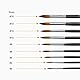 Yosoo 9 Künstlerpinsel Set Spitzpinsel spitz Strichzieher Nylon Acrylpinsel Aquarellpinsel für Acrylfarben Aquarellfarben