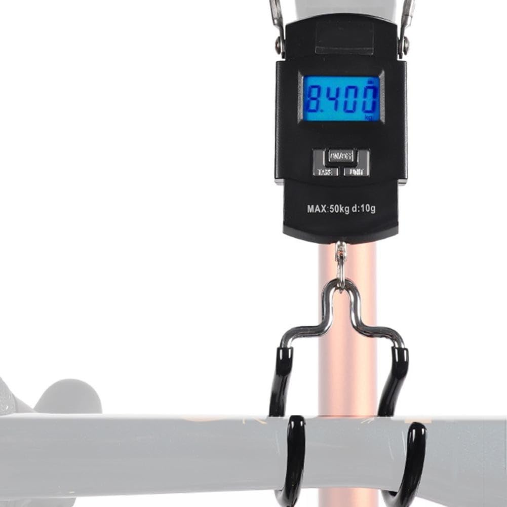 Bilancia Digitale per Bici 50kg Gancio Silicato