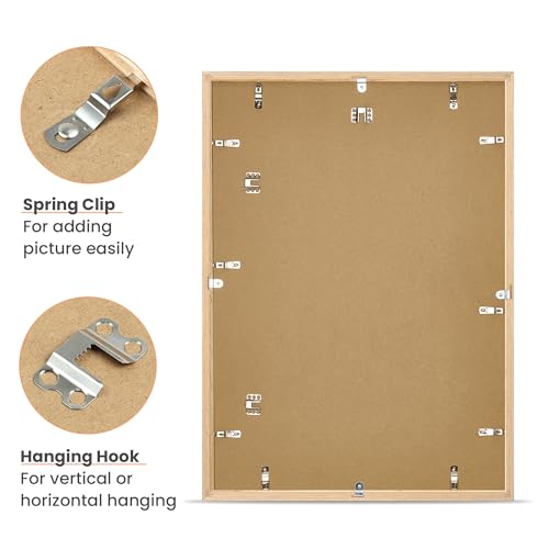 Image of upsimples 20x28 Picture Frame Solid Wooden, Nursery Decor, 1Pack Natural