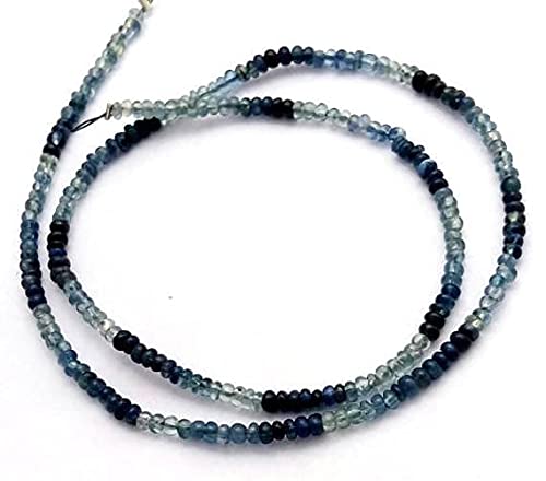 Saphir bleu perles lisses 1.5mm-2mm fil de 14" pour création bijoux fait main E0535