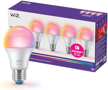 WiZ Ampoule LED connectée A60, Multicolore et Blanc ajustable, Cu...