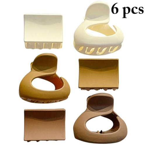 Grampo de cabelo da moda clássica: fixação forte 6 peças mini acrílico decorativo grampo de cabelo g