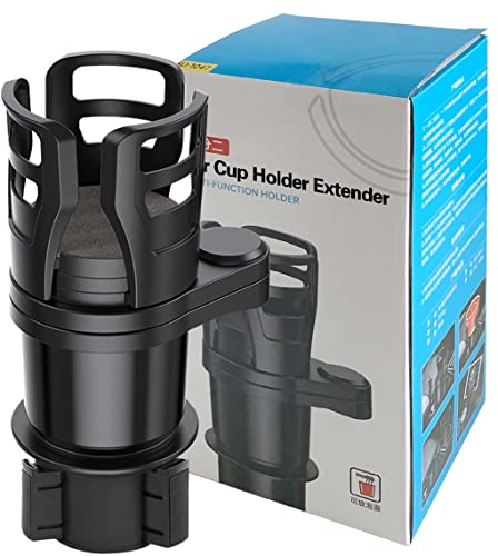 Car Cup Holder Expander & Telescopic Folding Food Support,Adjustable Base Compatible,2 in 1 Multifunctional Additional Storage Space Compatible with All Kinds of Cups and Bottles 2.87