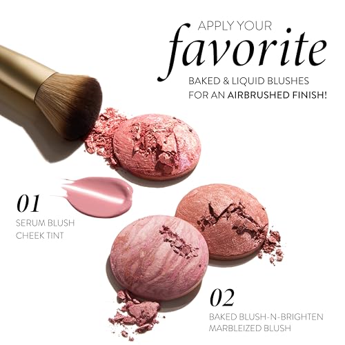 image for LAURA GELLER NEW YORK Angled Blush Brush with Black Wooden Handle & De