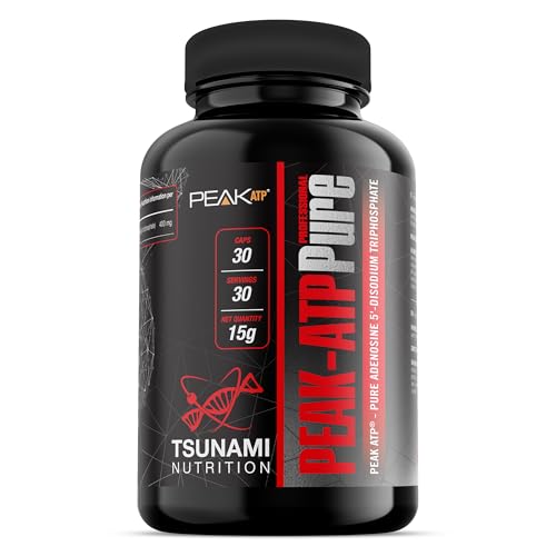 Tsunami Nutrition Peak-ATP Pure Professional, 30 Capsule, ATP Brevettato, Integratore Energetico, Vegano, Senza Glutine, Senza Lattosio, 400mg