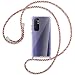 Produktbild mtb more energy® Handykette kompatibel mit Xiaomi Mi Note 10 Lite (6.47'') - rot+gelb gestreift - Smartphone Hülle zum Umhängen - Anti Shock Full TPU Case