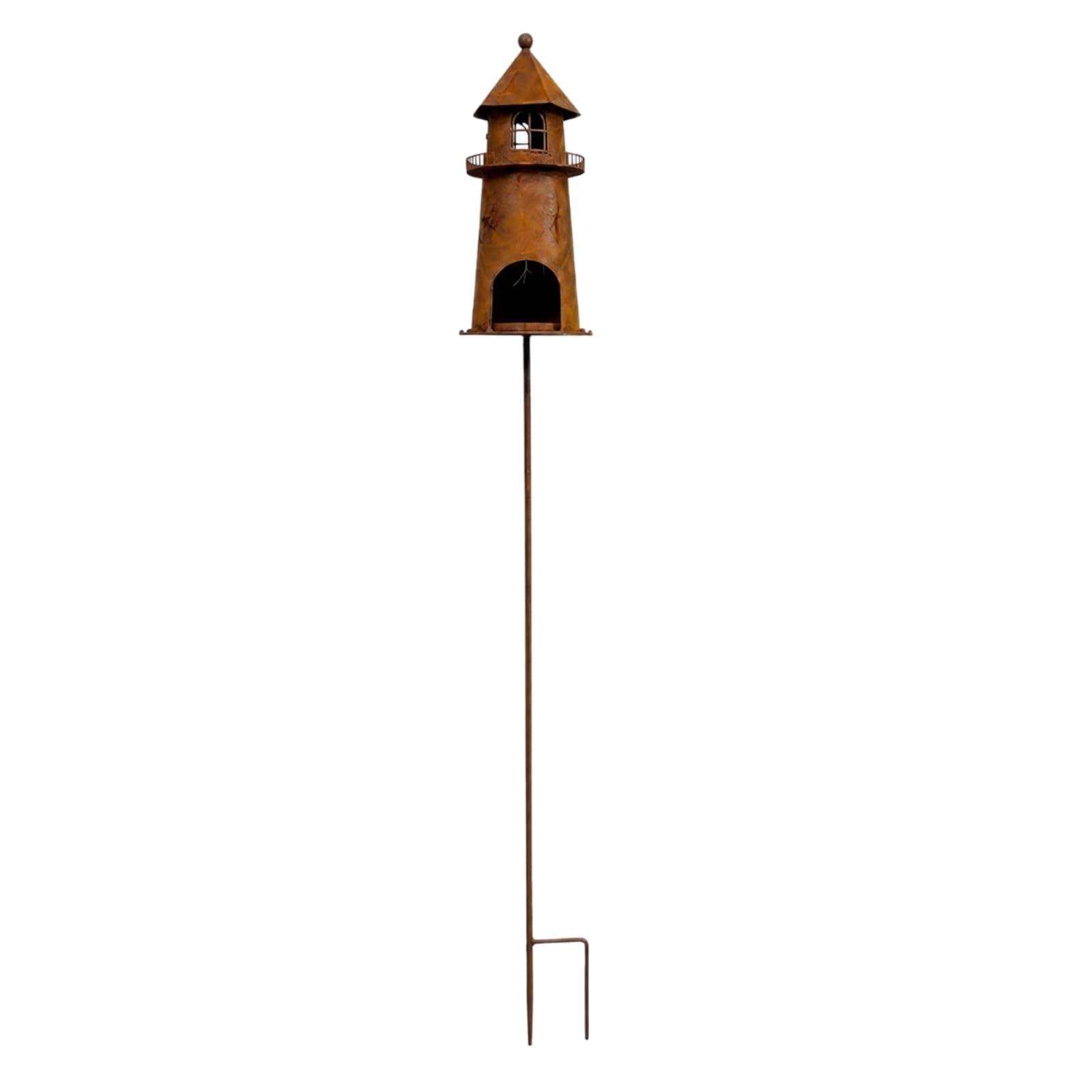 KESOTO Mangiatoia a Forma Rustica Mangiatoia in Metallo con Piattaforma Decorativa per Cortile