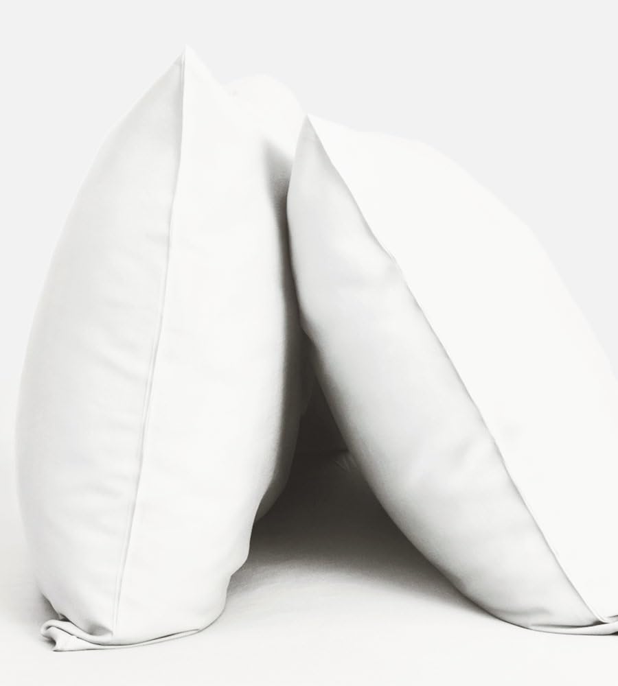 Cariloha - Luxurious Sateen Resort Pillowcase - Viscose - King - 2 Piece Set - White