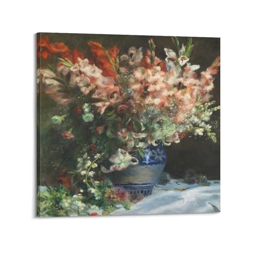 Fleurs dans un vase impression sur toile Renoir pour illuminer votre salon chaleureux
