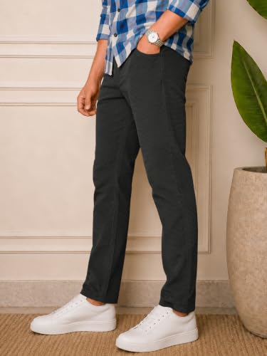 Image of Noble Monk Men's Formal Trousers | Regular Fit Stylish Pants for Men | Comfortable Solid Trousers | Classic Formal Wear for Men | Smart and Versatile Everyday Wear