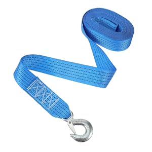 HAWILLOSCH Abschleppgurt mit Haken, Blau