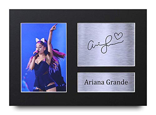 HWC Trading Ariana Grande A4 Sin Marco Regalo De Visualización De Fotos De Impresión De Imagen Impresa Autógrafo Firmado por Aficionados A La Música