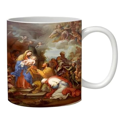 Taza de café de la Natividad | Taza de cerámica de Navidad de 325 ml con escena de belén | Taza religiosa de noche santa para café, té y bebidas calientes | Taza de porcelana de Jesús para chocolate | Ya disponible en tu tienda friki favorita! En mundofriki.es!