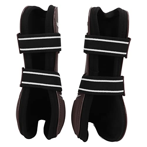 Gavigain Horse Leg Guard Soft Elastic Breathable Protective Horse Boots Equestrian Equipment (Brown Front Legs XL)