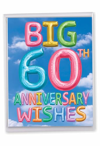 Carte d'anniversaire de jalon grand format A4 J5651HMAG-US avec enveloppe blanche