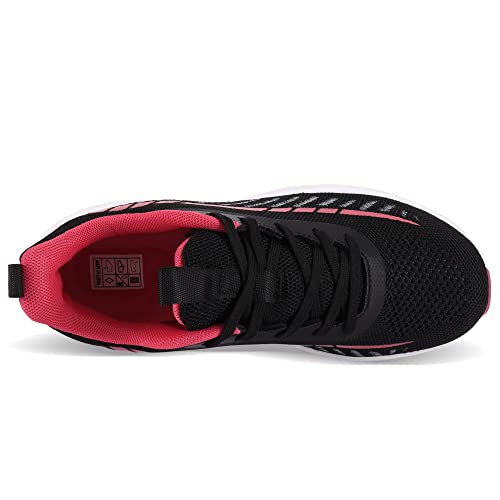 Sostalu Womens Walking Tennis Shoes Slip On Memory Foam Lightweight Running Sneakers For Gym Sports Workout Black Size 9.5 #TOP3