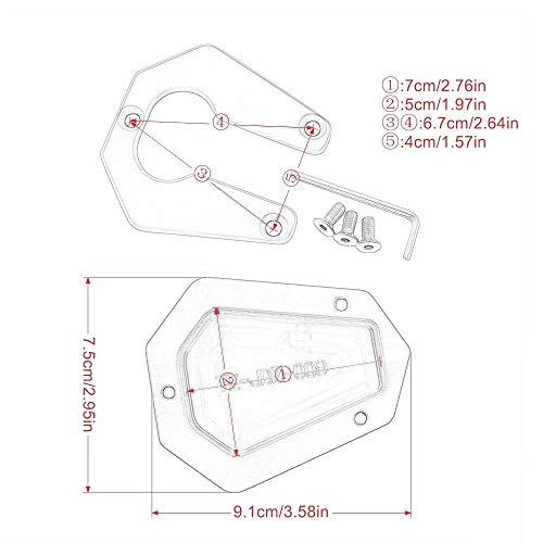Plaque extension béquille moto pour TRK502X stationnement herbe