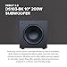 ELAC Debut 3.0 10” 100W RMS Powered Subwoofer, Black - Polypropylene Cone with Textured Surface - Sealed Cabinet Design
