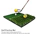 Gientan Hitting Mat Dual Grass Mini Golf Training Practice Pad Launch Zone Hitting Turf Mat