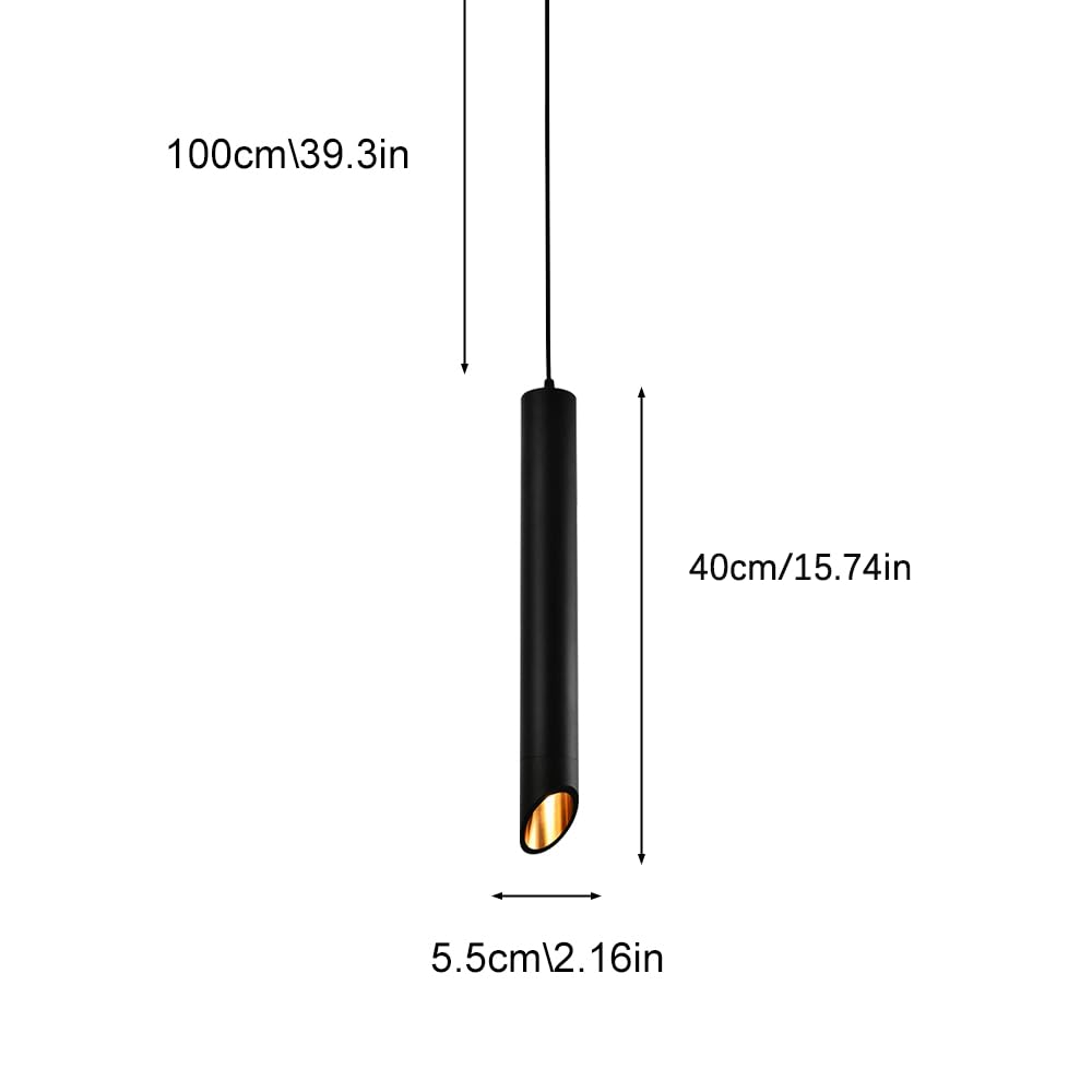 Lampa wisząca z ukośną rurką Czarna mini lampa wisząca do kuchni nad zlewem, Lampy wiszące LED w minimalistycznym stylu Światło punktowe Jadalnia Salon Lampa sufitowa na ladę barową