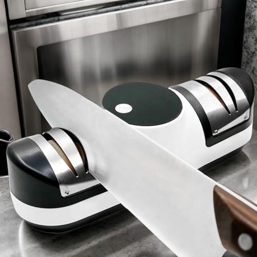Electric Knives Sharpener, Handheld Knife Sharpeners, USB Rechargeable Knife Sharpener, 3-Speed Electric Knife Sharpener, Quiet Knife Sharpening Tool, LED Display Knife Sharpener, - immagine 4