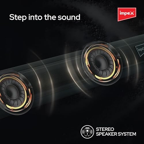 Image of Impex Soundbar with Subwoofer | 140 Watts Bluetooth Speaker with 6.5 inch Subwoofer | Home Theatre | LED Display, Bluetooth v5.3, USB, AUX, Optical in, HDMI ARC, Connctivity | 1 Year Warranty