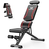 Adjustable Weight Bench for Home Gym with Headrest - Foldable Workout Bench Press, 800lb Capacity for Exercises Incline Flat Decline Sit-Ups
