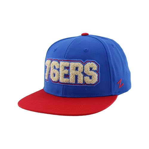 Philadelphia 76ers NBA Officially Licensed Adjustable Snapback Hat Flat Bill Z11 Retro Chenille