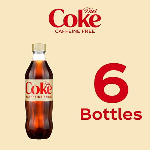 Image of Diet Coke Caffeine-Free Soda Soft Drink Bottles, 16.9 fl oz, 6 Pack