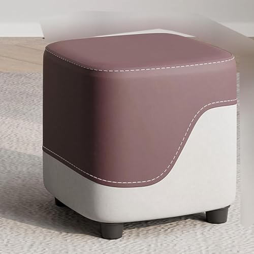 Vzqr 靴交換スツール ミニソファー PUレザー 防水 高弾力 玄関ベンチ 化粧椅子 シンプル リビング/玄関/寝室用カウンターチェア (A)